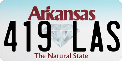 AR license plate 419LAS