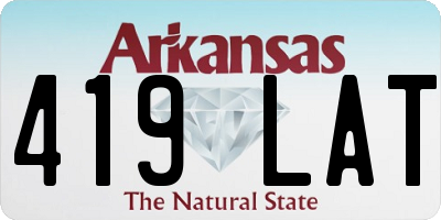 AR license plate 419LAT
