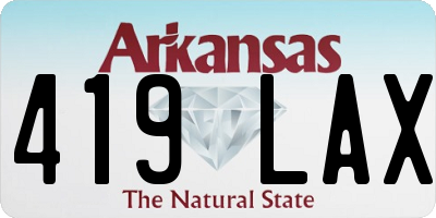 AR license plate 419LAX