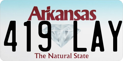 AR license plate 419LAY