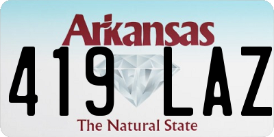AR license plate 419LAZ