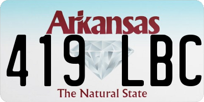 AR license plate 419LBC