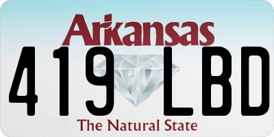 AR license plate 419LBD