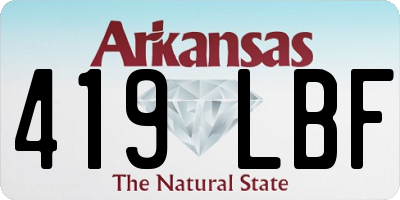 AR license plate 419LBF