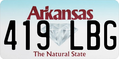 AR license plate 419LBG