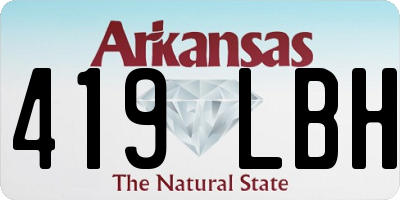 AR license plate 419LBH