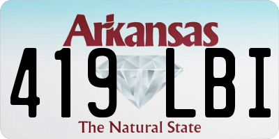 AR license plate 419LBI