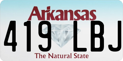 AR license plate 419LBJ