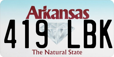 AR license plate 419LBK