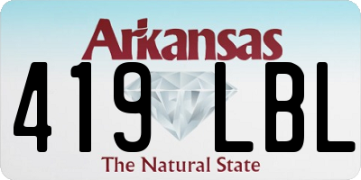 AR license plate 419LBL