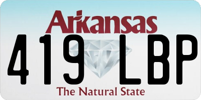 AR license plate 419LBP