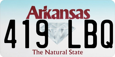 AR license plate 419LBQ