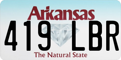 AR license plate 419LBR