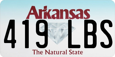 AR license plate 419LBS