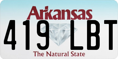 AR license plate 419LBT