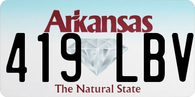 AR license plate 419LBV
