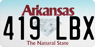 AR license plate 419LBX
