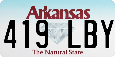 AR license plate 419LBY