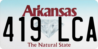 AR license plate 419LCA