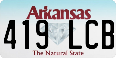 AR license plate 419LCB
