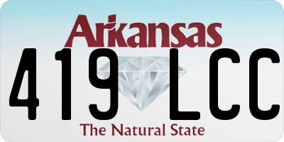 AR license plate 419LCC