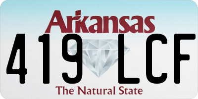AR license plate 419LCF