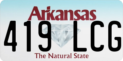AR license plate 419LCG