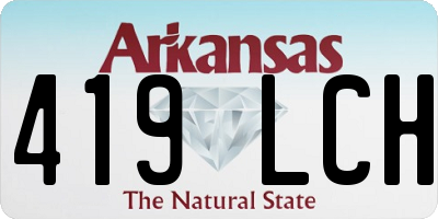 AR license plate 419LCH