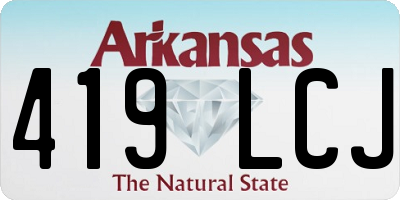 AR license plate 419LCJ