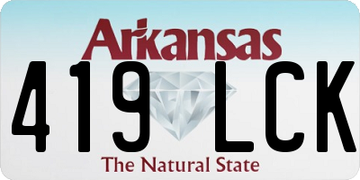 AR license plate 419LCK