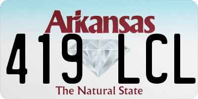 AR license plate 419LCL