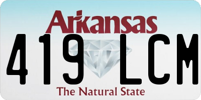 AR license plate 419LCM