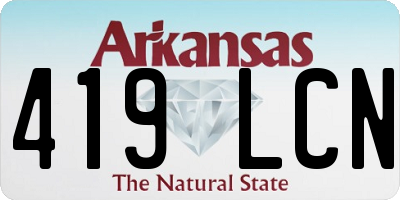 AR license plate 419LCN