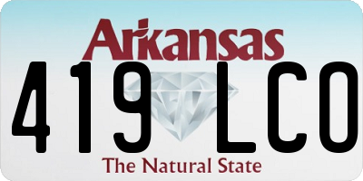 AR license plate 419LCO