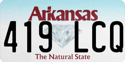 AR license plate 419LCQ