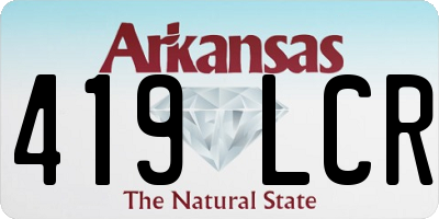 AR license plate 419LCR