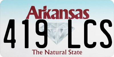 AR license plate 419LCS