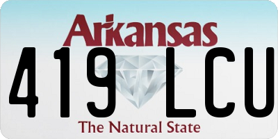 AR license plate 419LCU