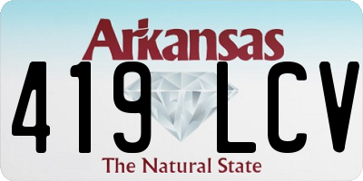 AR license plate 419LCV