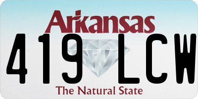 AR license plate 419LCW