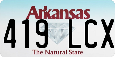 AR license plate 419LCX