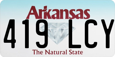 AR license plate 419LCY