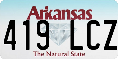 AR license plate 419LCZ