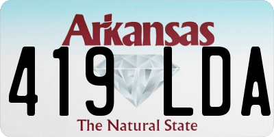 AR license plate 419LDA