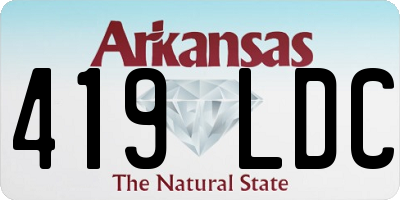 AR license plate 419LDC
