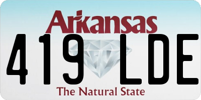 AR license plate 419LDE