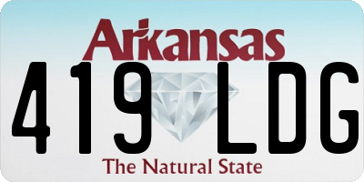 AR license plate 419LDG