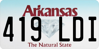 AR license plate 419LDI
