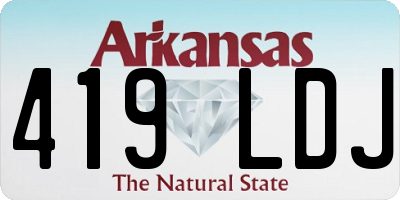 AR license plate 419LDJ