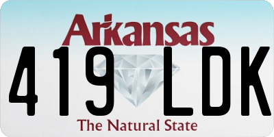 AR license plate 419LDK